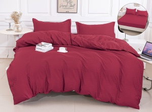 Lenjerie cu Elastic 180x200 cm, tesatura tip damasc, 4 piese, cod produs H21-8626