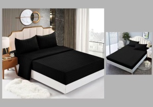 Lenjerie cu Elastic 180x200 cm, tesatura tip damasc, 4 piese, cod produs H21-10122