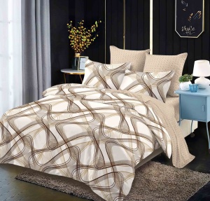 Lenjerie de pat FINET cu ELASTIC 180x200, 6 piese, cod produs H21-6654