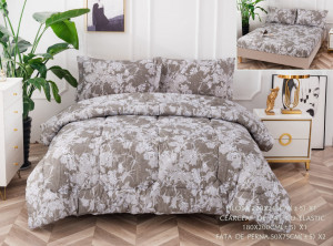 Lenjerie + PILOTA, pentru 2 persoane, FINET, 4 piese , cod produs H21-3935
