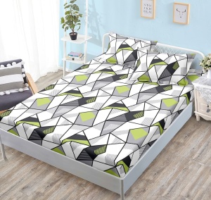 Cearsaf cu elastic Finet, 160x200cm + 2 fete de perna, cod produs H21-10779