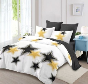 Lenjerie de pat FINET cu ELASTIC 180x200, 6 piese, cod produs H21-7349