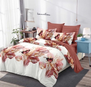 Lenjerie de pat FINET cu ELASTIC 180x200, 6 piese, cod produs H21-8012