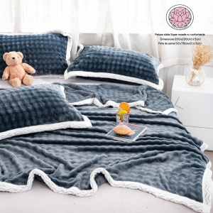 Patura Cocolino Pufoasa 200x230cm + 2 fete de Perna, cod produs H21-10456