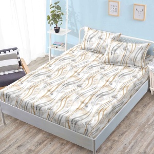 Cearsaf cu elastic Finet, 160x200cm + 2 fete de perna, cod produs H21-10038
