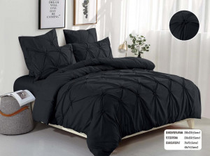 Lenjerie de pat cu pliuri FINET pentru 2 persoane, 6 piese , cod produs H21-759