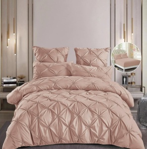 Lenjerie de pat cu pliuri FINET pentru 2 persoane, 6 piese , cod produs H21-11456