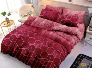 Lenjerie de pat din FINET pentru 2 persoane, 6 piese , cod produs H21-1283