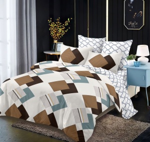 Lenjerie de pat FINET cu ELASTIC 180x200, 6 piese, cod produs H21-6656