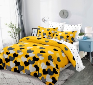 Lenjerie de pat FINET pentru 2 persoane, 6 piese, cod produs H21-8587