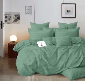 Lenjerie de pat tip hotel DAMASC cu ELASTIC, 6 piese, cod produs H21-8899