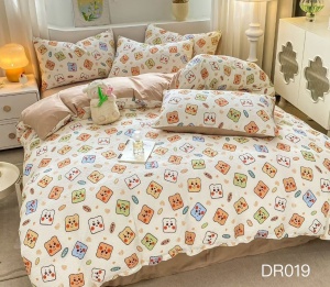 Lenjerie de pat CREPONATA cu ELASTIC 140x200cm, 4 piese , cod produs H21-5294