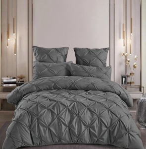 Lenjerie de pat cu pliuri FINET pentru 2 persoane, 6 piese , cod produs H21-8445