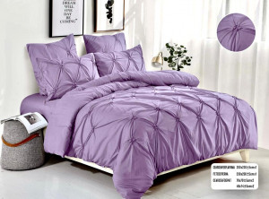 Lenjerie de pat cu pliuri FINET pentru 2 persoane, 6 piese , cod produs H21-758