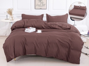 Lenjerie cu Elastic 180x200 cm, tesatura tip damasc, 4 piese, cod produs H21-8620