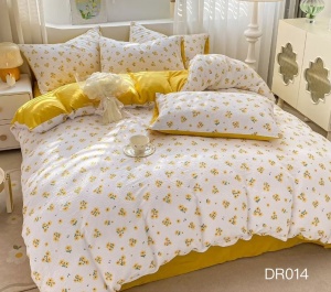 Lenjerie de pat CREPONATA cu ELASTIC 140x200cm, 4 piese , cod produs H21-5295