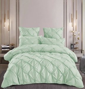 Lenjerie de pat cu pliuri FINET pentru 2 persoane, 6 piese , cod produs H21-8436