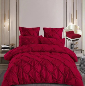 Lenjerie de pat cu pliuri FINET pentru 2 persoane, 6 piese , cod produs H21-11460