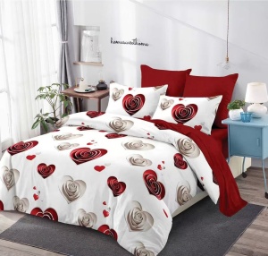 Lenjerie de pat FINET cu ELASTIC 180x200, 6 piese, cod produs H21-11646