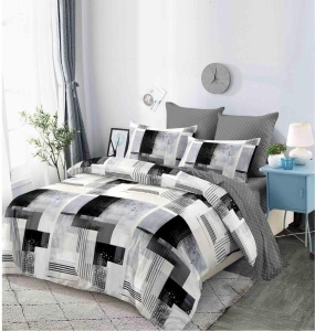 Lenjerie de pat FINET pentru 2 persoane, 6 piese , cod produs H21-10062