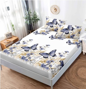Cearsaf cu elastic Finet, 180x200cm + 2 fete de perna, cod produs H21-12009