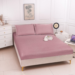 Cearsaf cu elastic tip Damasc, 180x200cm + 2 fete de perna, cod produs H21-8610