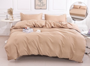 Lenjerie cu Elastic 180x200 cm, tesatura tip damasc, 4 piese, cod produs H21-8621