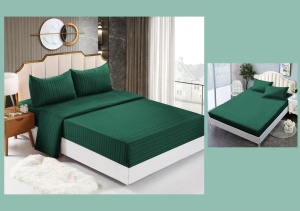 Lenjerie cu Elastic 180x200 cm, tesatura tip damasc, 4 piese, cod produs H21-10117