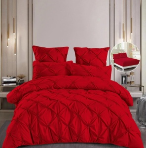 Lenjerie de pat cu pliuri FINET pentru 2 persoane, 6 piese , cod produs H21-11457