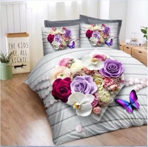 Lenjerie de pat din FINET pentru 2 persoane, 6 piese , cod produs H21-6779
