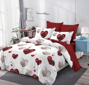 Lenjerie de pat FINET pentru 2 persoane, 6 piese, cod produs H21-10826