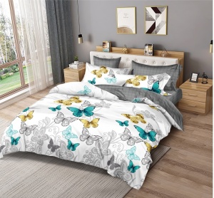 Lenjerie de pat FINET pentru 2 persoane, 6 piese , cod produs H21-12043