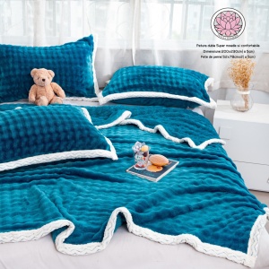 Patura Cocolino Pufoasa 200x230cm + 2 fete de Perna, cod produs H21-10455