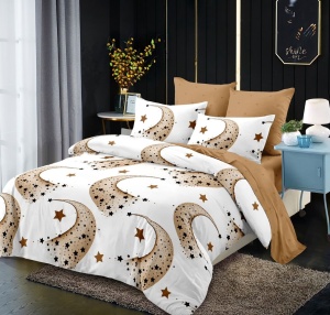 Lenjerie de pat FINET cu ELASTIC 180x200, 6 piese, cod produs H21-9206