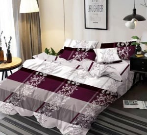 Lenjerie de pat FINET pentru 2 persoane, 6 piese , cod produs H21-7754