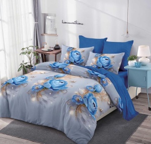 Lenjerie de pat FINET pentru 2 persoane, 6 piese, cod produs H21-8125