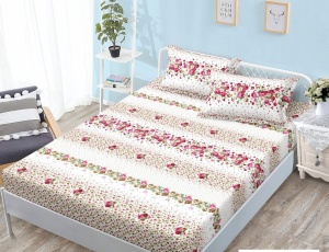 Cearsaf cu elastic Finet, 180x200cm + 2 fete de perna, cod produs H21-10693