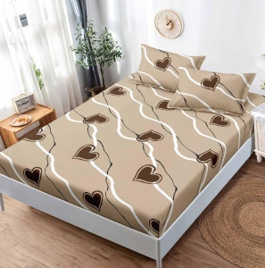 Cearsaf cu elastic Finet, 180x200cm + 2 fete de perna, cod produs H21-12003