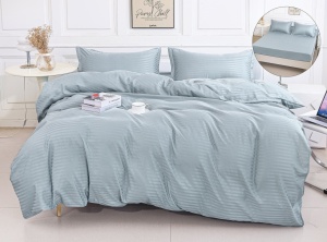 Lenjerie cu Elastic 180x200 cm, tesatura tip damasc, 4 piese, cod produs H21-8623