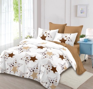 Lenjerie de pat FINET cu ELASTIC 180x200, 6 piese, cod produs H21-8019