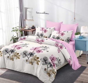 Lenjerie de pat FINET pentru 2 persoane, 6 piese, cod produs H21-11687