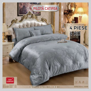 Set PILOTA Catifea + 3 fete de perna, pentru 2 persoane, cod produs H21-2750
