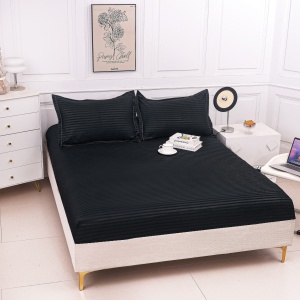 Cearsaf cu elastic tip Damasc, 180x200cm + 2 fete de perna, cod produs H21-8603