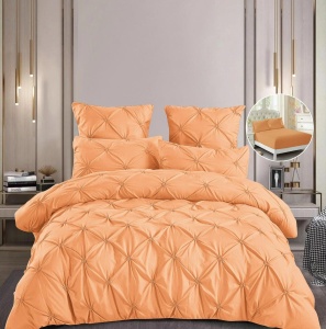 Lenjerie de pat cu pliuri FINET pentru 2 persoane, 6 piese , cod produs H21-11458