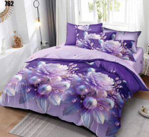 Lenjerie de pat din FINET pentru 2 persoane, 6 piese , cod produs H21-1445