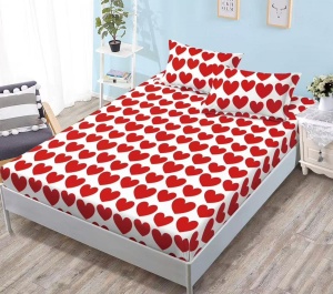 Cearsaf cu elastic Finet, 180x200cm + 2 fete de perna, cod produs H21-8692