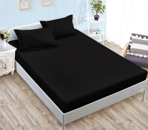 Cearsaf cu elastic tip Damasc, 140x200cm + 2 fete de perna, cod produs H21-10512