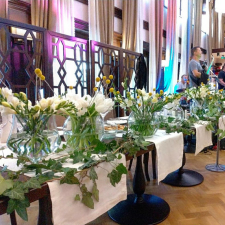 Aranjamente florale nunta/botez in BOLURI și CILINDRI DE STICLĂ
