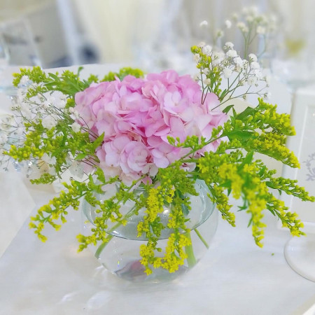 BOLURI cu Hortensii / Aranjamente florale nuntă/botez