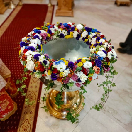 GHIRLANDĂ Aranjament cristelniță BINE AI VENIT